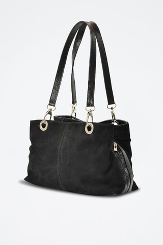 Bolso de nobuk Giselle - Negro