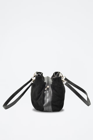 Bolso de nobuk Giselle - Negro