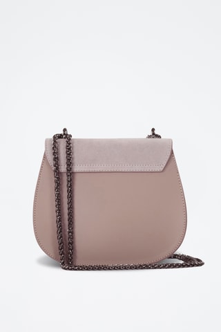 Bandolera de piel Amparo - Rosa