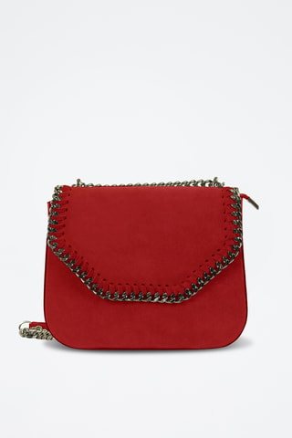 Bandolera de piel Clotilde - Rojo