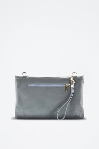 Bolso de mano de piel Mia - Gris