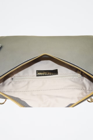 Bolso de mano de piel Mia - Gris
