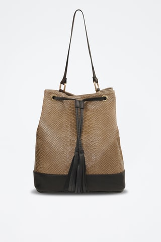 Bolso de piel Erika - Topo