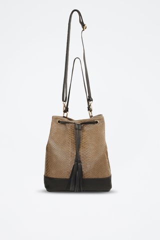 Bolso de piel Erika - Topo