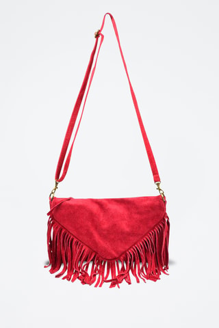 Bandolera de piel Adele - Rojo