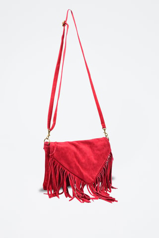Bandolera de piel Adele - Rojo