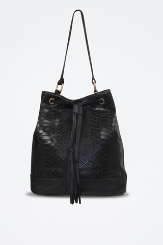 Bolso de piel Erika - Negro