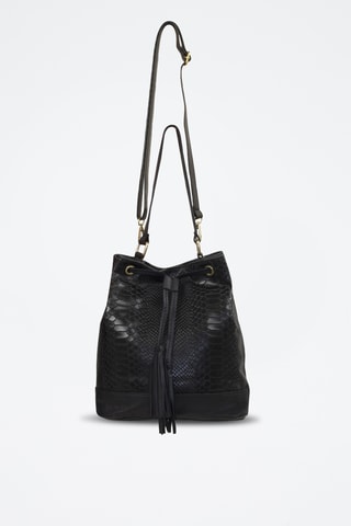 Bolso de piel Erika - Negro