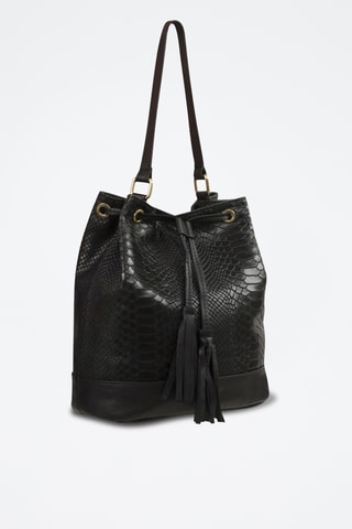 Bolso de piel Erika - Negro