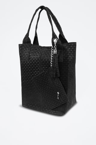 Bolso de piel Claudia - Negro