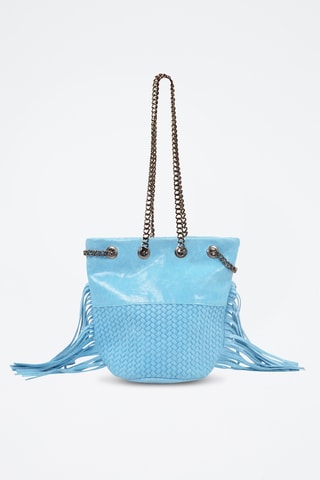 Bolso de piel Lauren - Azul claro