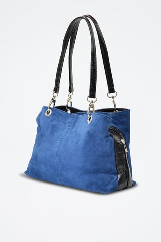 Bolso de piel Giselle - Azul claro