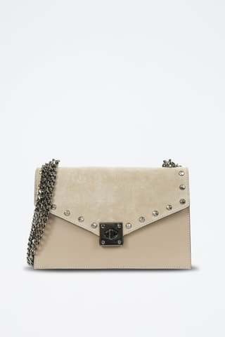 Bolso de piel Amandine - Topo