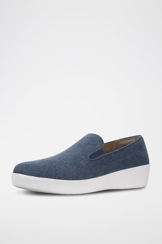 Slippers compensés - Bleu