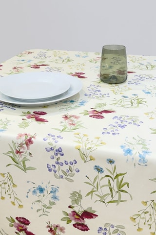 Nappe Twister Katya - Ecru et vert