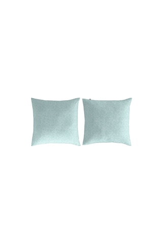 2 taies d'oreiller en coton 57 fils/cm² Muse B - Ciel et écru