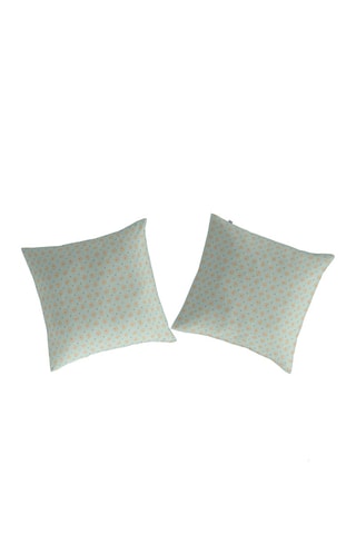 2 taies d'oreiller en coton 57 fils/cm² Argun - Bleu
