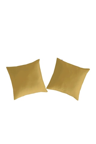 2 taies d'oreiller en coton 57 fils/cm² Casual - Jaune
