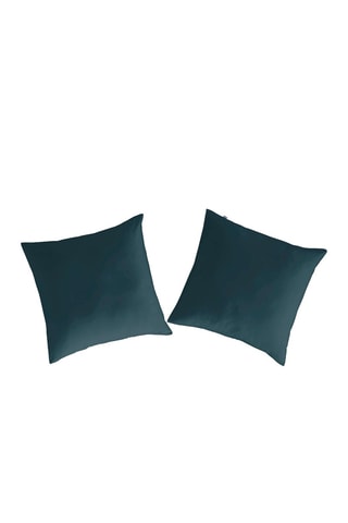 2 taies d'oreiller en coton 57 fils/cm² Casual - Bleu foncé