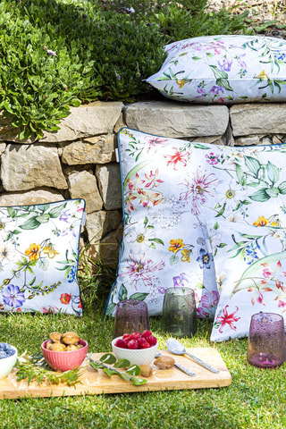 2 housses de coussin en coton 57 fils/cm² Maggio - Multicolore - 50 x 50 cm