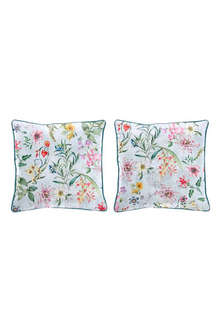 2 housses de coussin en coton 57 fils/cm² Maggio - Multicolore - 50 x 50 cm