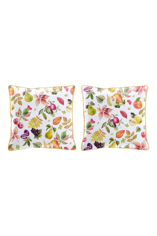 2 coussins en coton 57 fils/cm² Sella - Multicolore - 50 x 50 cm