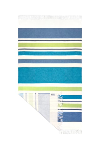 Serviette de plage Formentera - Bleu et vert - 90 x 170 cm