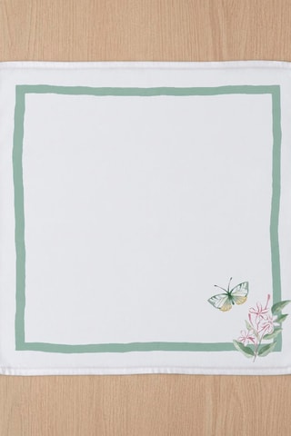 4 serviettes de table Jazmines - Blanc