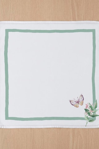 4 serviettes de table Jazmines - Blanc