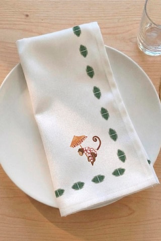 4 serviettes de table Manyara - Blanc