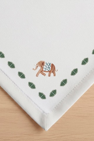 4 serviettes de table Manyara - Blanc