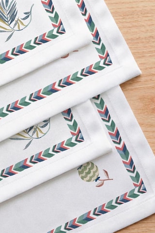4 serviettes de table Unguja - Blanc