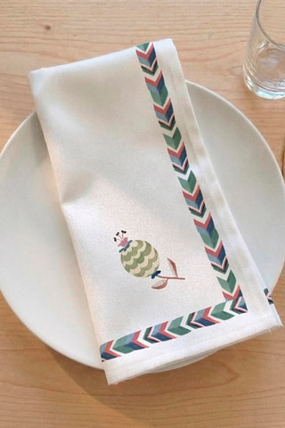 4 serviettes de table Unguja - Blanc