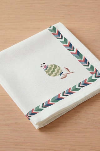 4 serviettes de table Unguja - Blanc