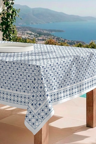 Nappe antitache rectangulaire Crosses - Bleu