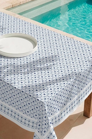 Nappe antitache rectangulaire Crosses - Bleu