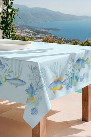 Nappe antitache rectangulaire Peces - Bleu