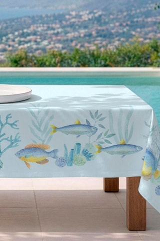 Nappe antitache rectangulaire Peces - Bleu