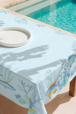 Nappe antitache rectangulaire Peces - Bleu