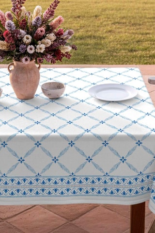 Nappe antitache rectangulaire Tesela - Bleu