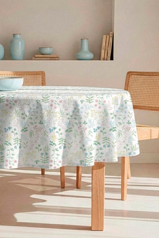 Nappe antitache ronde Cuqui - Blanc