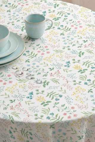 Nappe antitache ronde Cuqui - Blanc