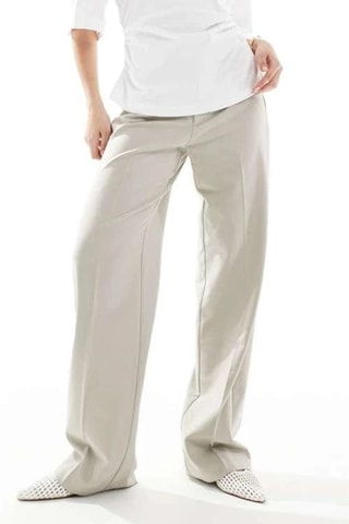 Pantalon taille haute - Beige