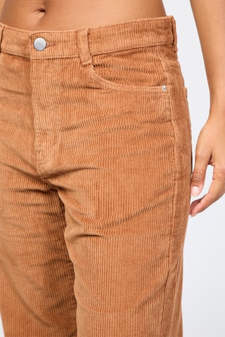 Rechte Velours Broek - Camel