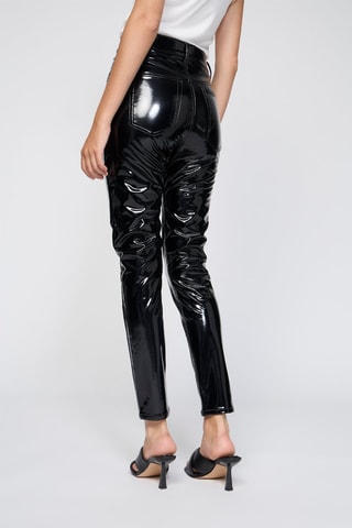 7/8 Broek Hoge Taille Skinny - Zwart