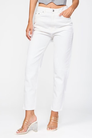 Jeans mom fit - Wit
