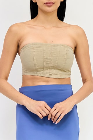 Bustier crop top - Beige