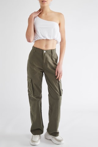 Asymmetrische Crop Top - Wit