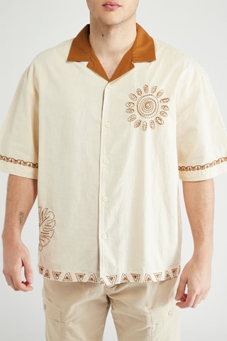 Overhemd - Beige en bruin