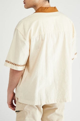 Overhemd - Beige en bruin